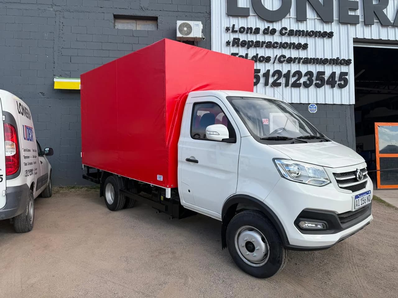 01 lona roja camion utilitario a medida cordoba