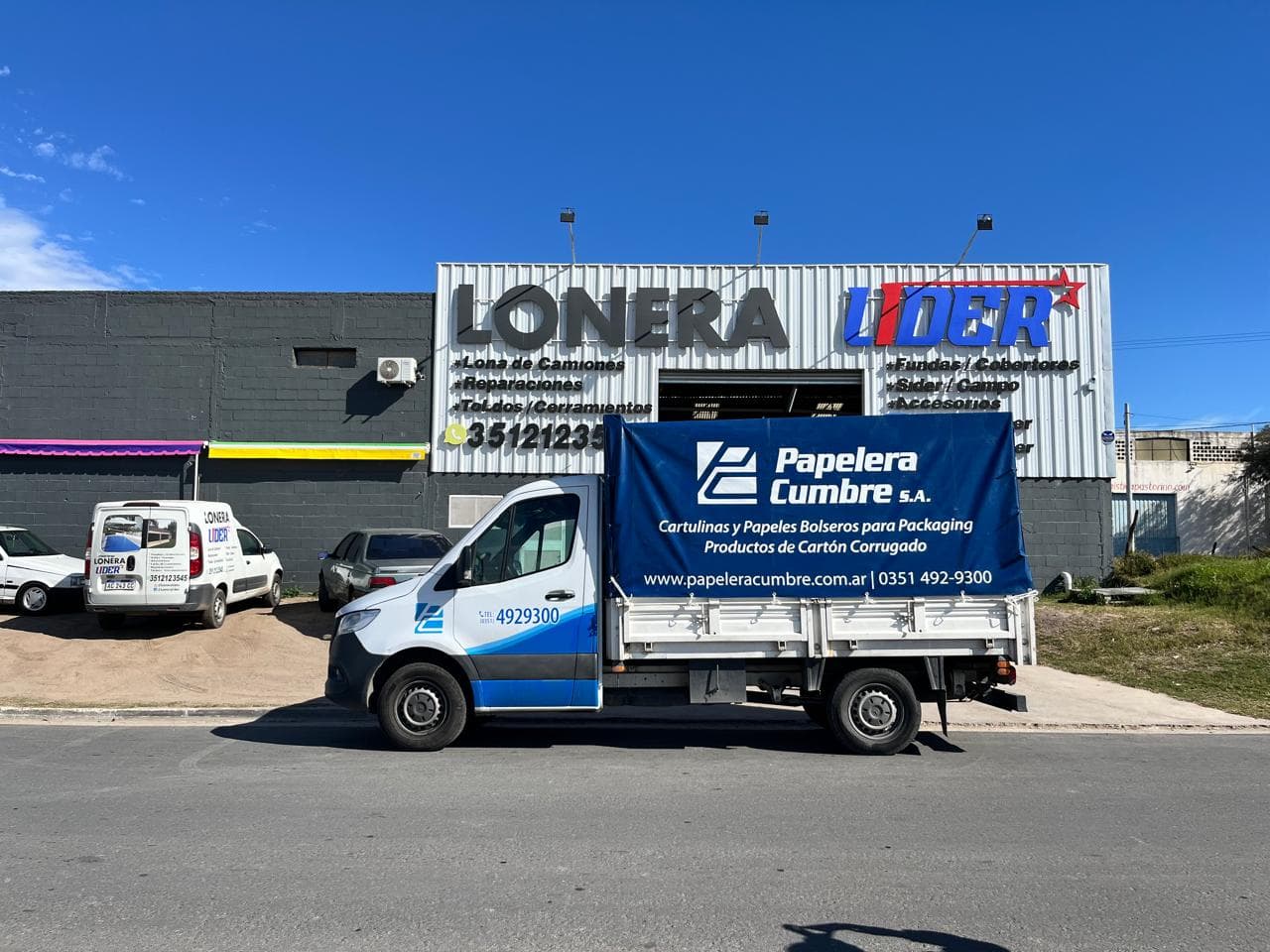 Lona publicitaria camioneta reparto cordoba 1