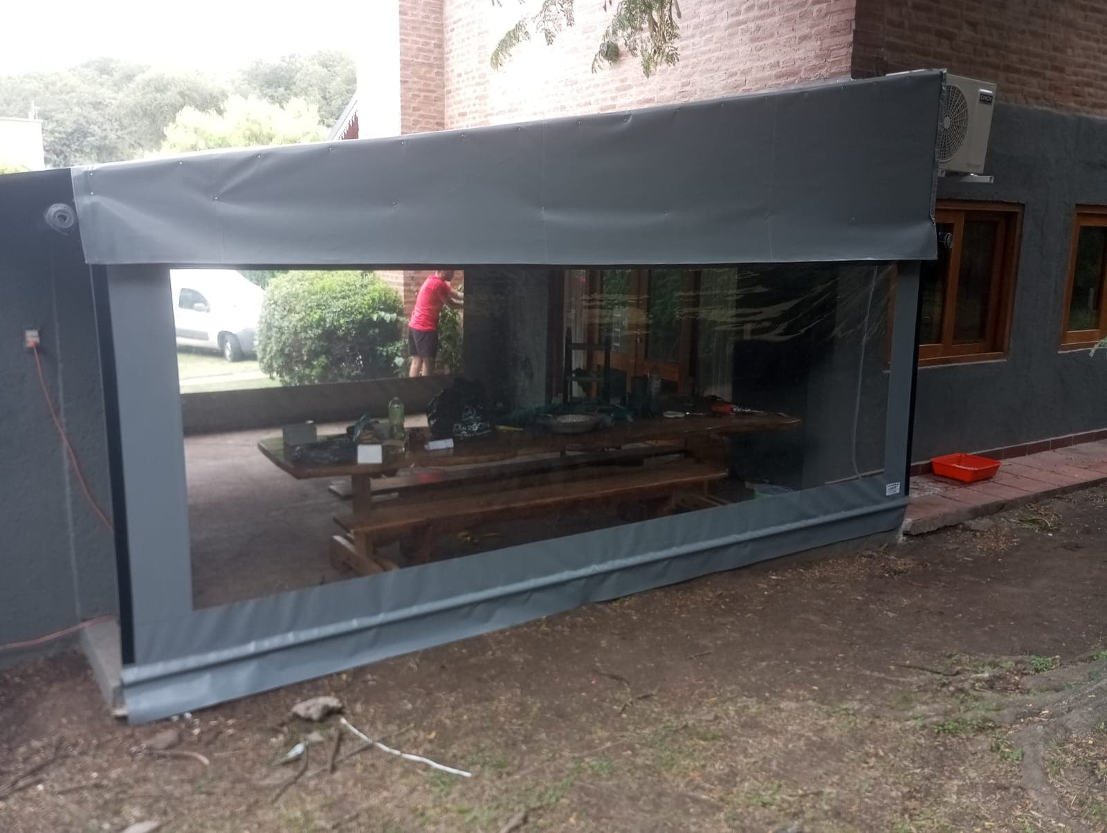Cerramiento lona ventana pvc galeria
